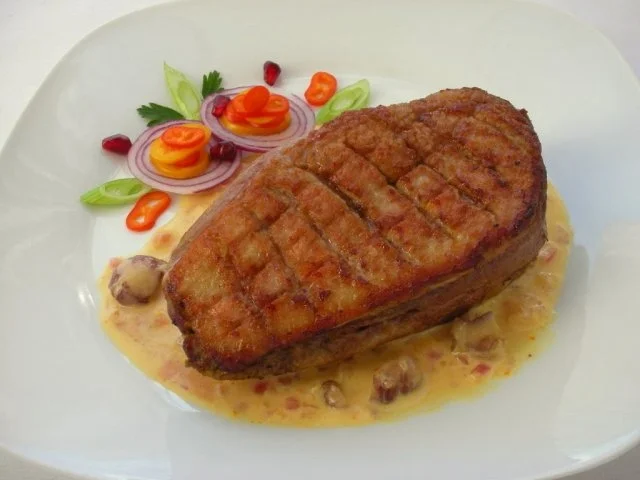 Barbarie Entenbrust an Orangensauce dazu Maroni-Preiselbeer-Buchteln - Rezept - Bild Nr. 15