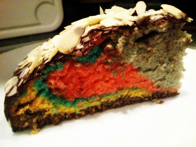 Rezept: bunter Mandel-Haselnuss Kuchen bunter Mandel-Haselnuss Kuchen - Rezept