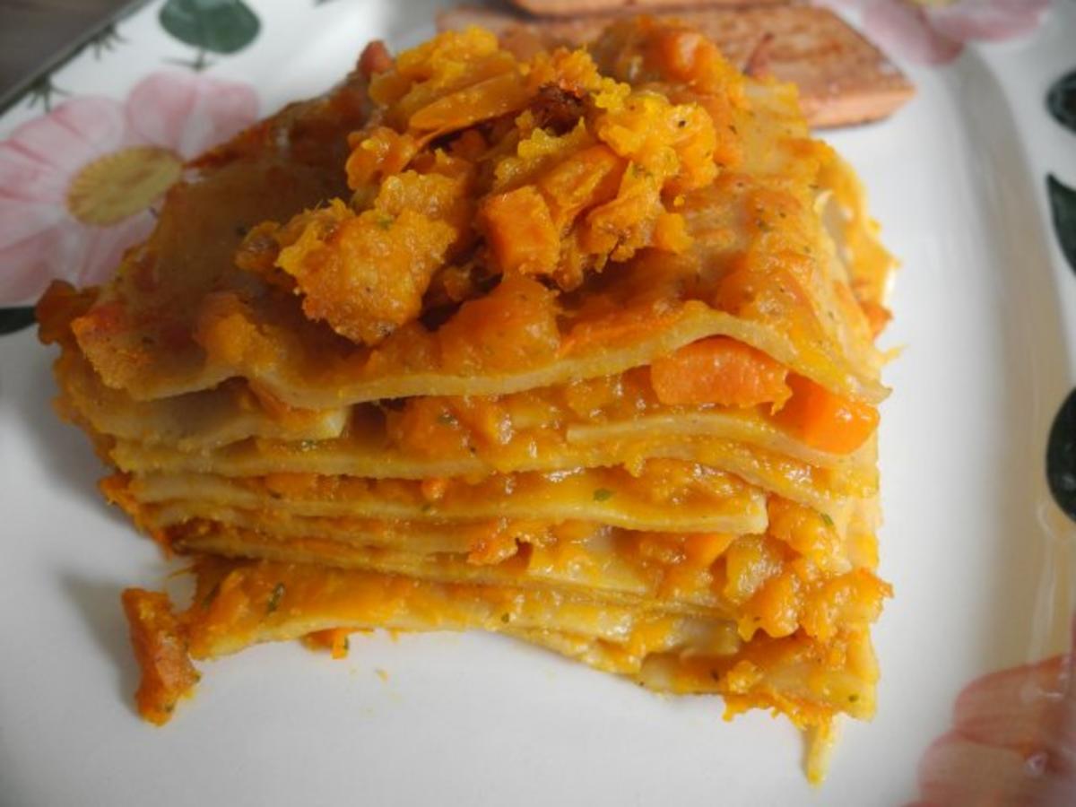 Vegan : Kürbis - Karotten -  Lasagne - Rezept - Bild Nr. 2