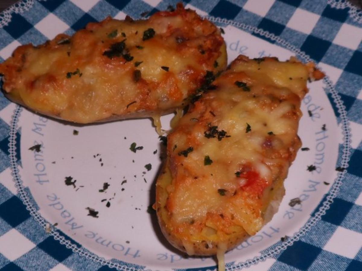 Bilder für Beilagen: Mediterrane Ofenkartoffeln nach Bruschetta-Art - Rezept