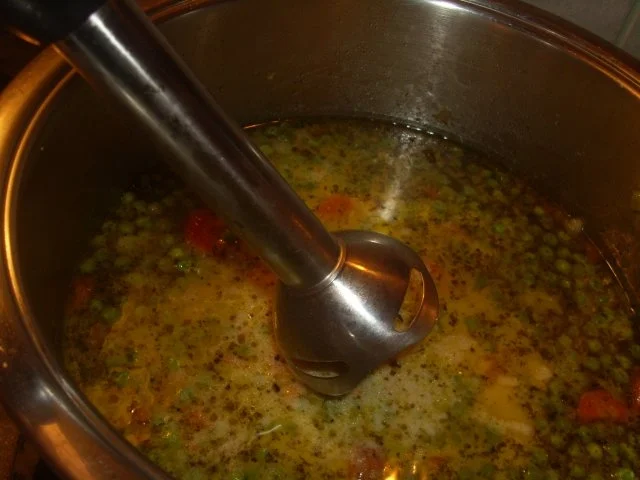 Erbsensuppe mit Garnelen - Rezept - Bild Nr. 5