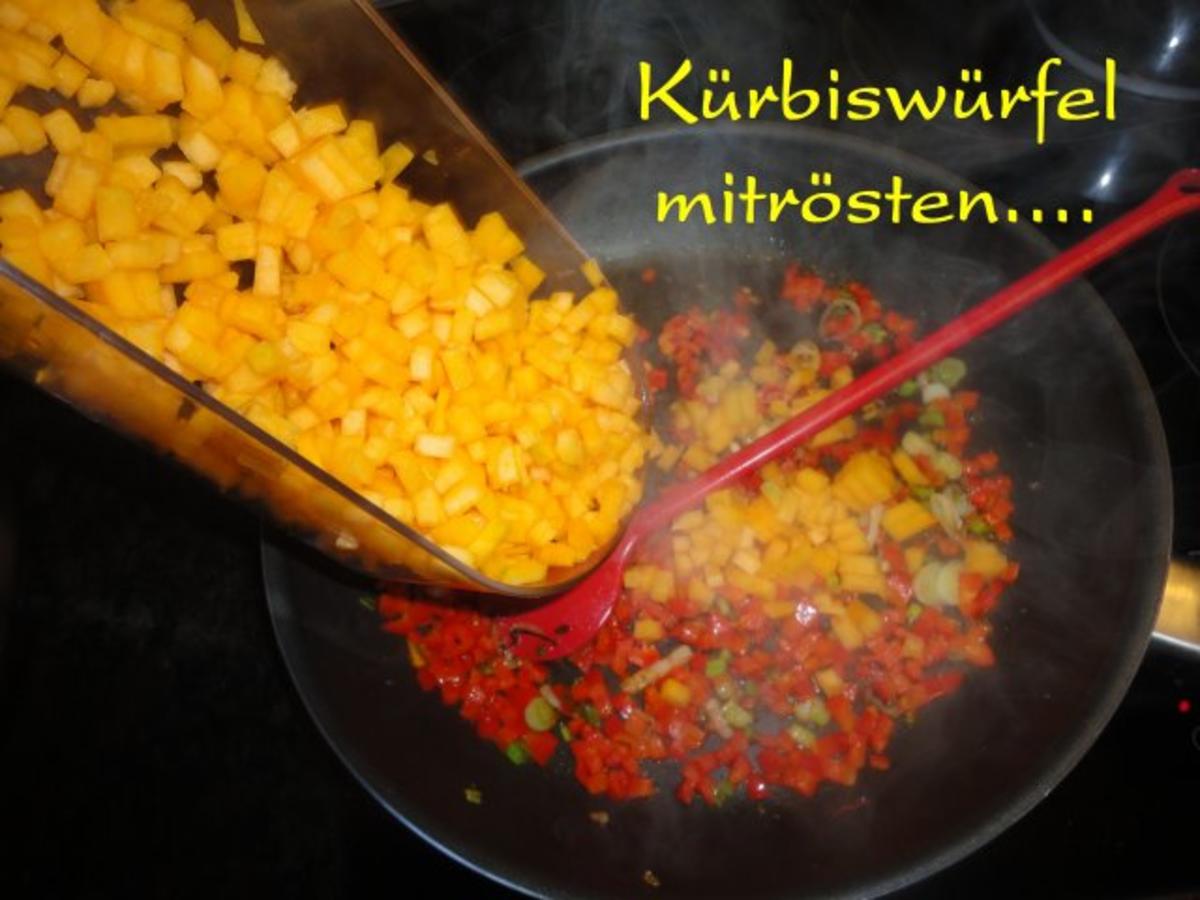 bunter Kürbis Reis auf Kurkuma Sauce - Rezept - Bild Nr. 7