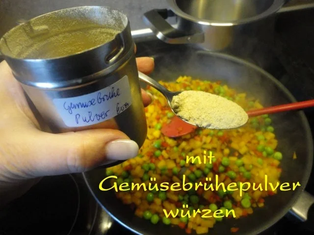 bunter Kürbis Reis auf Kurkuma Sauce - Rezept - Bild Nr. 9
