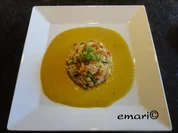 bunter Kürbis Reis auf Kurkuma Sauce - Rezept