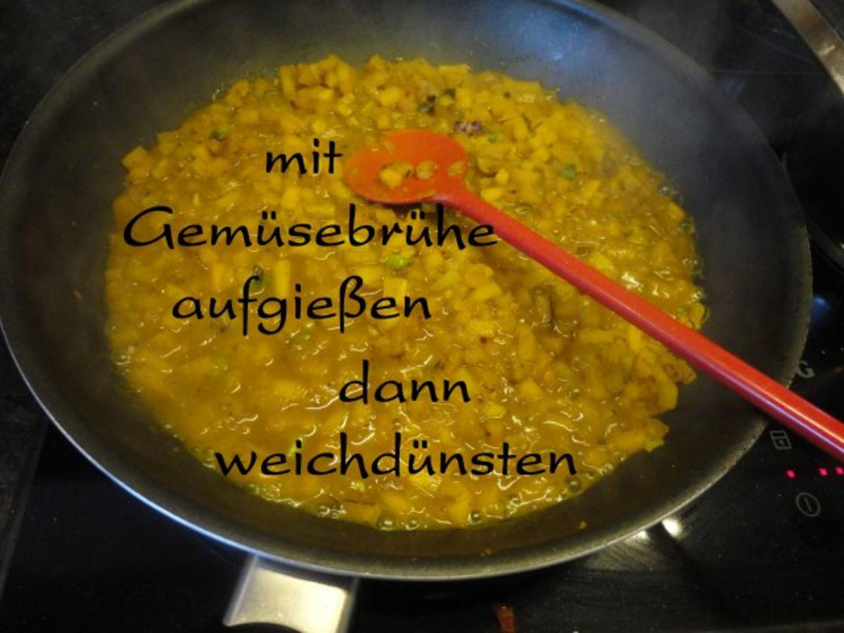 bunter Kürbis Reis auf Kurkuma Sauce - Rezept - Bild Nr. 12