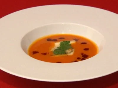 Kürbis-Ingwer-Suppe, dazu Weser-Zander - Rezept