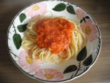 Vegan : Karotten - Bolognese mit Spaghetti - Rezept
