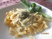 Tagliatelle mit Frischkäse-Brokkoli -Sause - Rezept