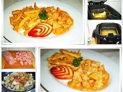 Deftiges Putengulasch natürlich mit selbstgemachten Pommes - Rezept - Bild Nr. 3