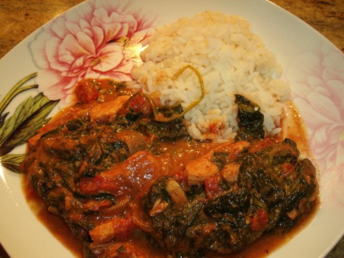 Indisches Hähnchen-Spinat-Curry - Rezept