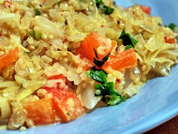 Rezept: Spitzkohl-Quinoa-Pfanne Spitzkohl-Quinoa-Pfanne - Rezept