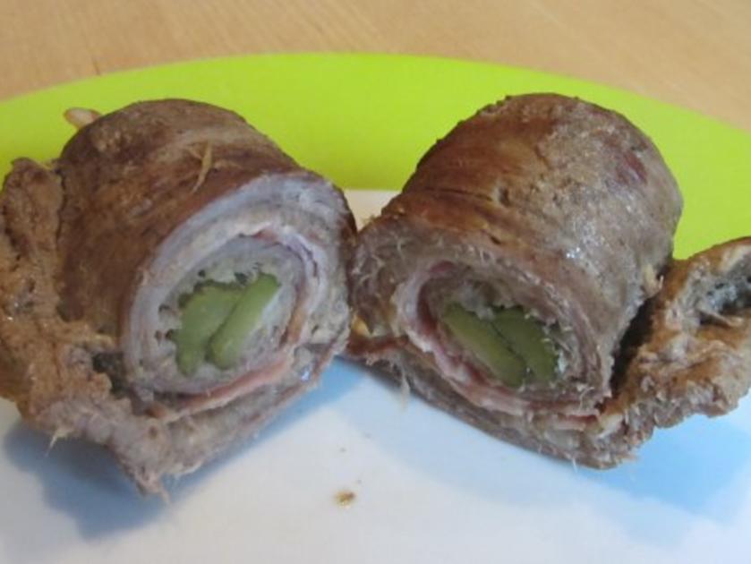 Rouladen mit Speck Gurken Füllung - einfach - von mutter0506