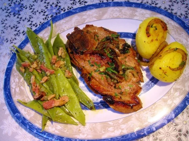 Lamm mit Wein mariniert und Speckbohnen - Rezept - Bild Nr. 4