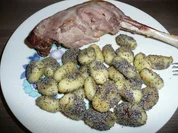 Weihnachten : Entenschlegel an Mohn - Orangen - Gnocchi dazu Salat - Rezept