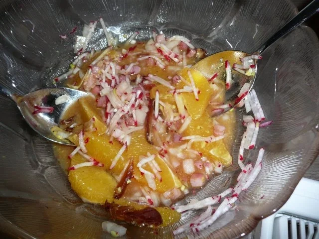 Weihnachten : Entenschlegel an Mohn - Orangen - Gnocchi dazu Salat - Rezept - Bild Nr. 4