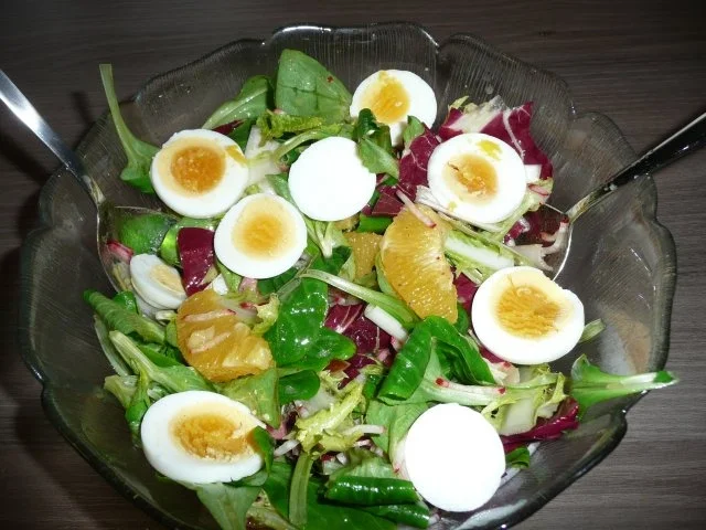 Weihnachten : Entenschlegel an Mohn - Orangen - Gnocchi dazu Salat - Rezept - Bild Nr. 5