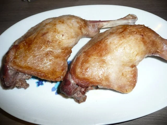 Weihnachten : Entenschlegel an Mohn - Orangen - Gnocchi dazu Salat - Rezept - Bild Nr. 7