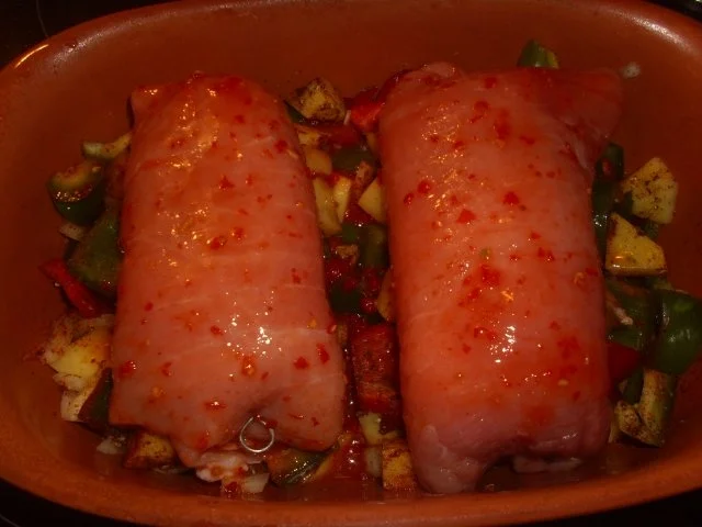 Rezept: Käserouladen auf einem Kartoffel-Paprikabett Bild Nr. 8 Käserouladen auf einem Kartoffel-Paprikabett - Rezept - Bild Nr. 8