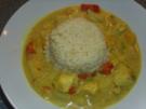 Rahmgeschnetzeltes mit Curry- Indisch - Rezept