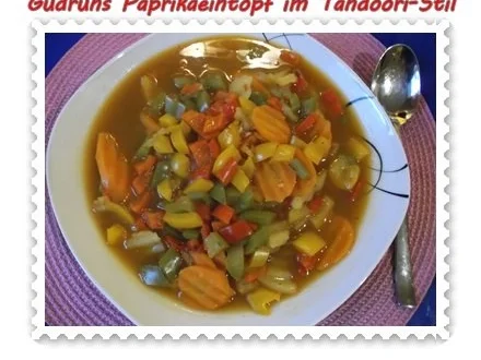 Rezept: Eintopf: Paprikaeintopf im Tandooristil Bild Nr. 10 Eintopf: Paprikaeintopf im Tandooristil - Rezept - Bild Nr. 10