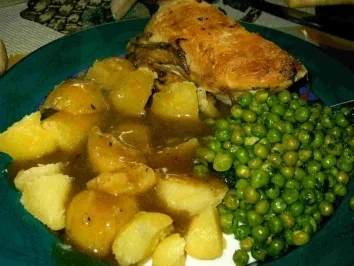 Zitronenhühnchen mit Buttererbsen - Rezept