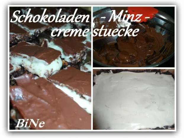 BiNe` S SCHOKOLADEN - MINZCREMESTUECKE - Rezept