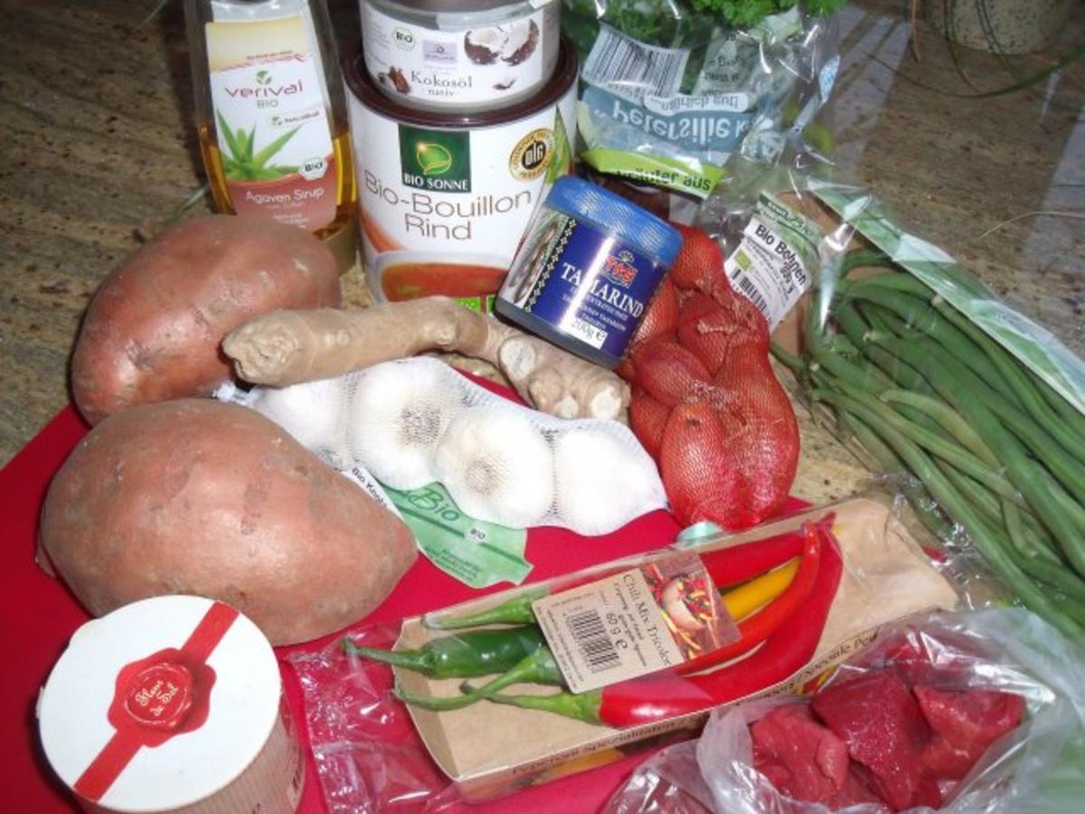 Süßkartoffel-Tamarinden-Rindfleisch-Suppe - Rezept - Bild Nr. 2