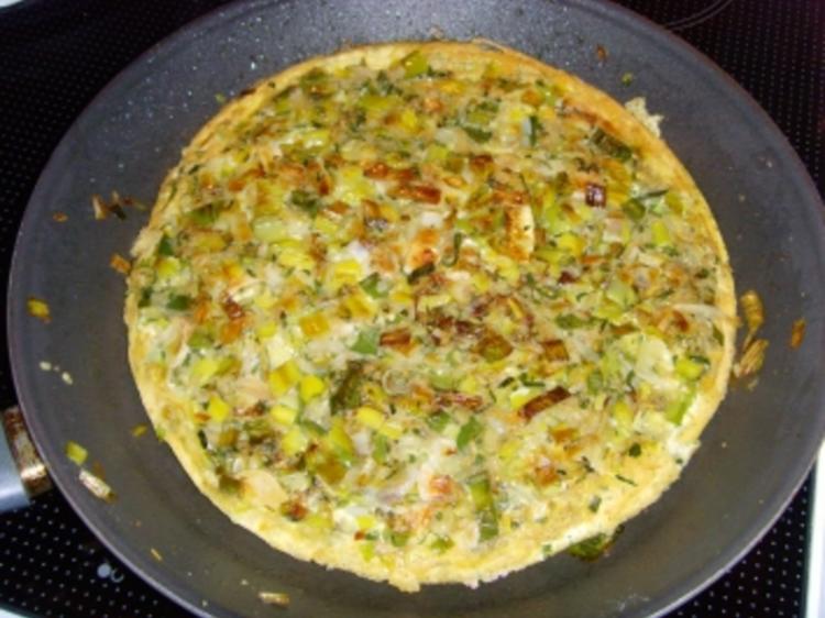 Lauch Zucchini Frittata - schnell &amp; einfach - 92 kcal/100g
