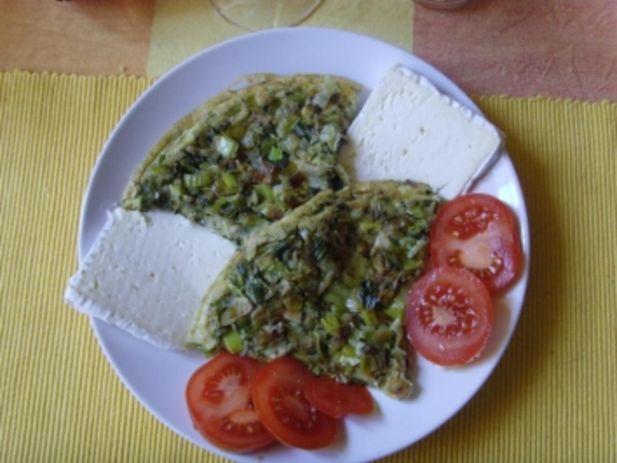 Lauch Zucchini Frittata - schnell &amp; einfach - 92 kcal/100g