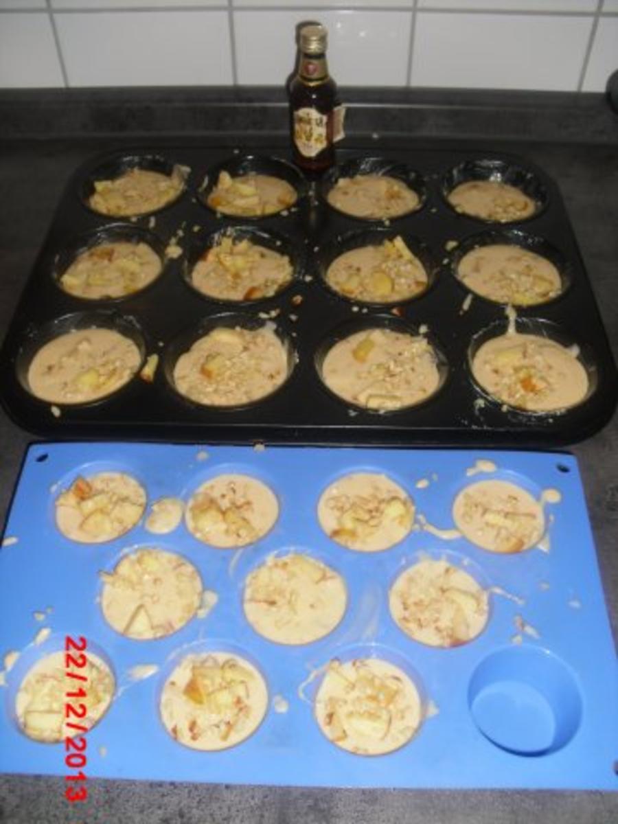winterliche Muffin mit Bratapfelstücken - Rezept - Bild Nr. 9