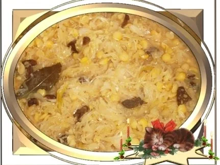 Rezept: ☆…alle Jahre wieder…☆… Sauerkraut mit Steinpilzen und Erbsen - an Heiligabend ☆…alle Jahre wieder…☆… Sauerkraut mit Steinpilzen und Erbsen - an Heiligabend - Rezept