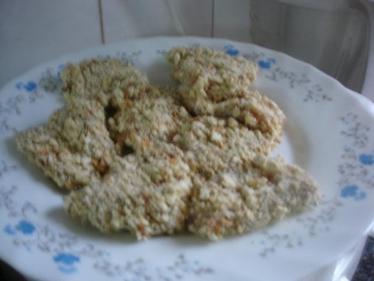 Hähnchennuggets mit Sellerie-Kartoffelstampf und Wok-Gemüse - Rezept - Bild Nr. 9