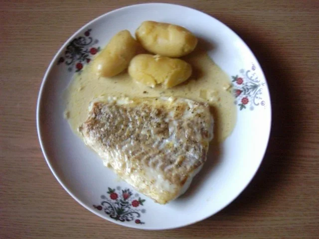 Kabeljau mit Sahne- / Senfsoße - Rezept