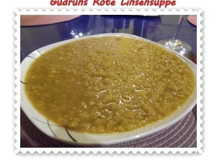 Suppe: Rote Linsensuppe - Rezept