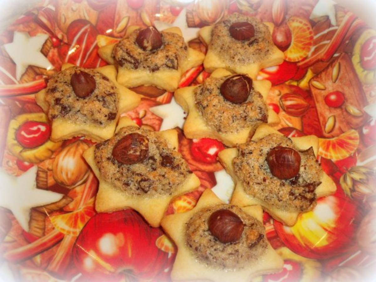 Weihnachtsplätzchen: Haselnuss Makronen Sterne - einfach - von Sri_Devi