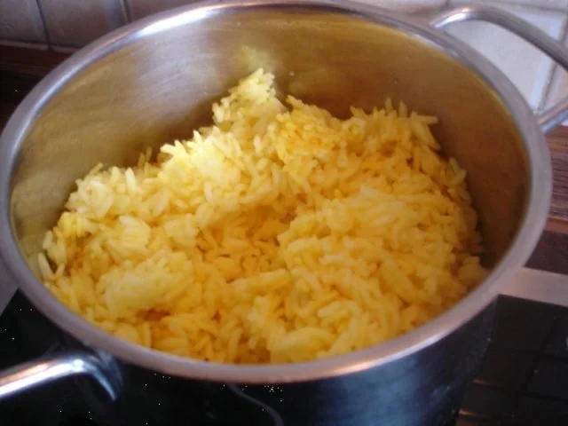 Knusper-Ente mit buntem Gemüse, Erdnusssauce und gelben Reis - Rezept - Bild Nr. 18