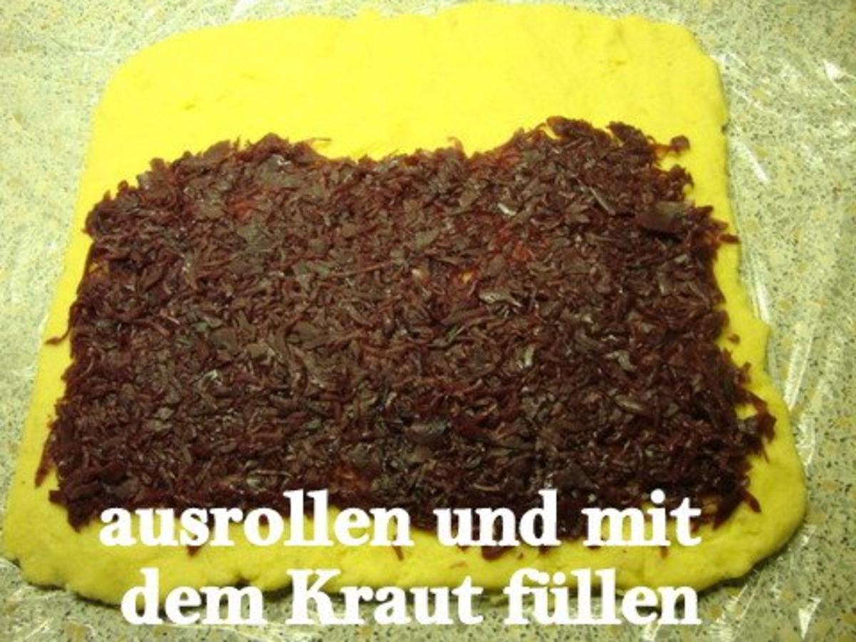 Kartoffelroulade gefüllt mit Blaukraut - Rezept - Bild Nr. 8