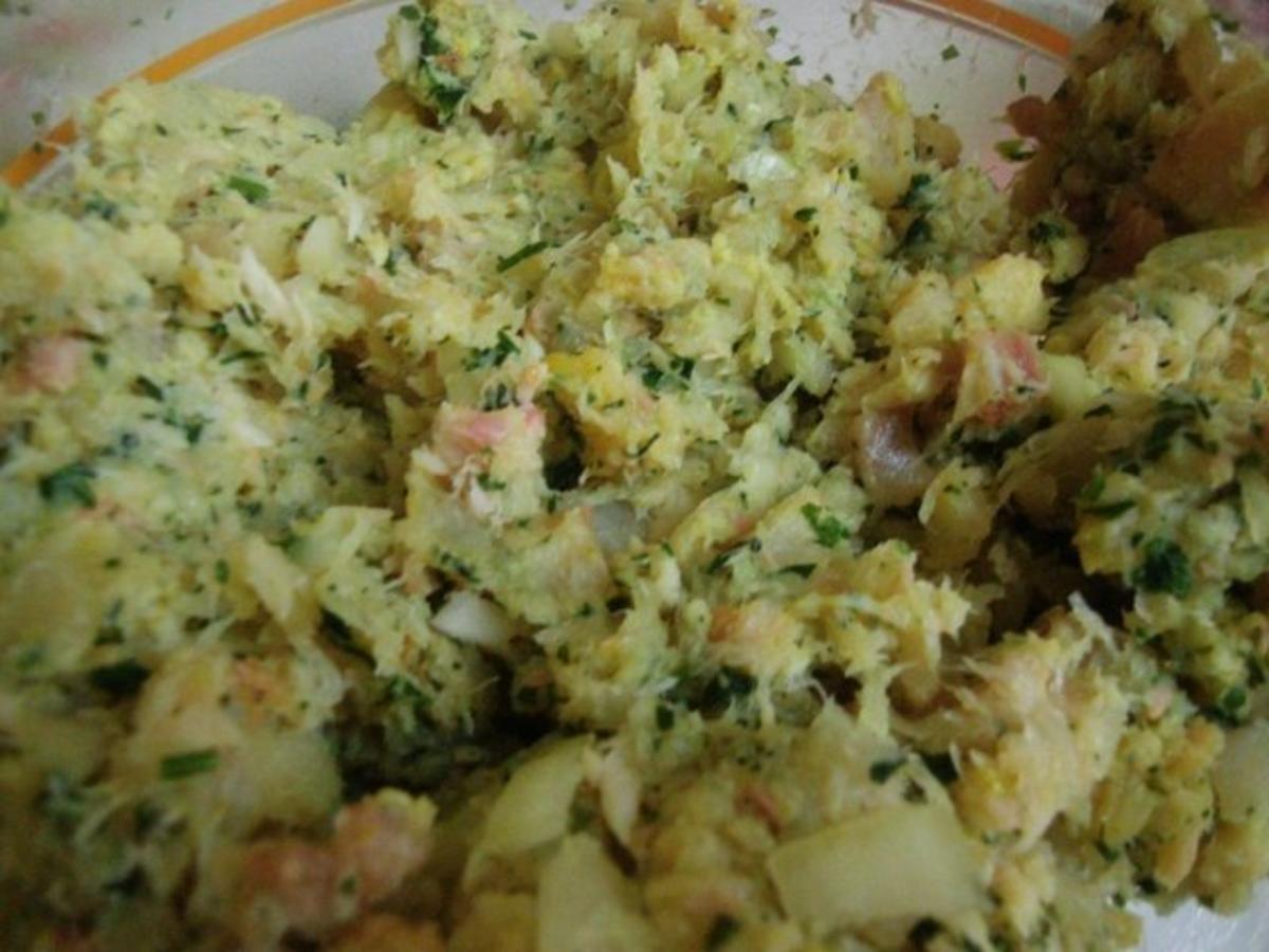 Fischfrikadellen mit Kartoffelsalat und Remouladensoße-unser Essen am Heiligen Abend - Rezept - Bild Nr. 6