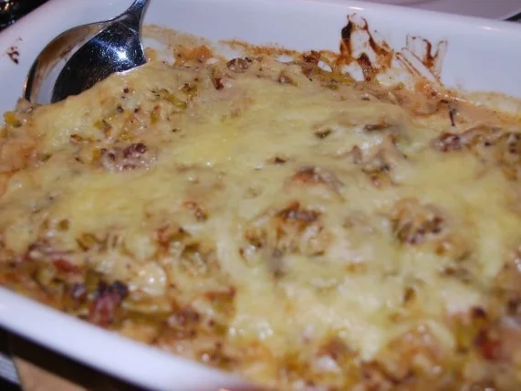 Gratiniertes Schweinefilet in Porree-Senf-Rahm - Rezept - Bild Nr. 4