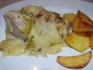 Gratiniertes Schweinefilet in Porree-Senf-Rahm - Rezept