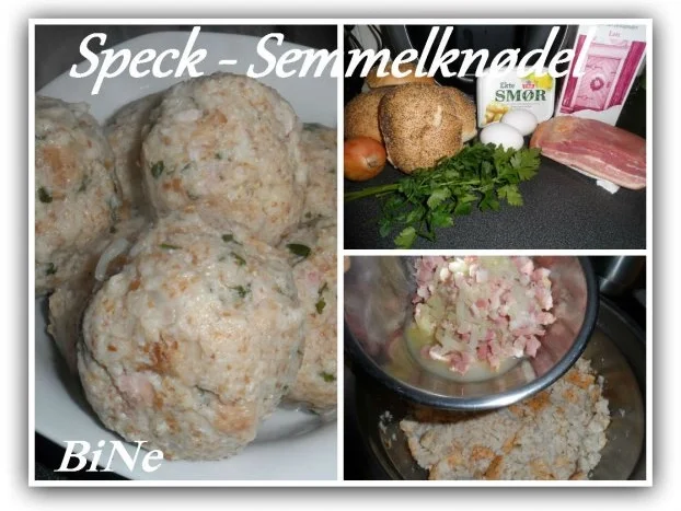 BiNe` S SPECK - SEMMELKNØDEL - Rezept