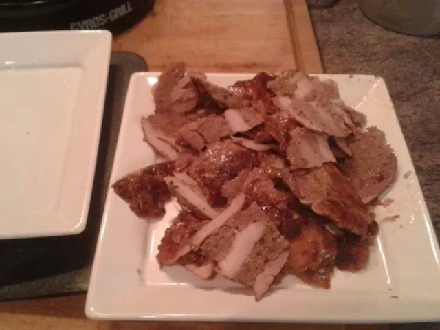 Gyros am Spiess, mit Krautsalat und Zatziki und Ofenkartoffeln - Rezept - Bild Nr. 5