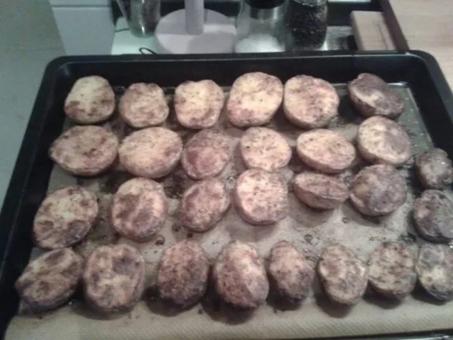 Gyros am Spiess, mit Krautsalat und Zatziki und Ofenkartoffeln - Rezept - Bild Nr. 7