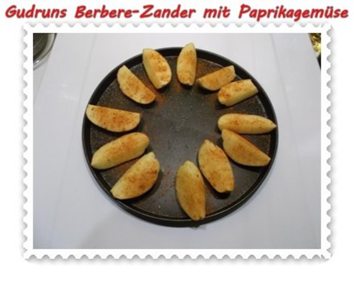 Fisch: Berbere-Zander mit Paprikagemüse und Kartoffelspalten - Rezept - Bild Nr. 6