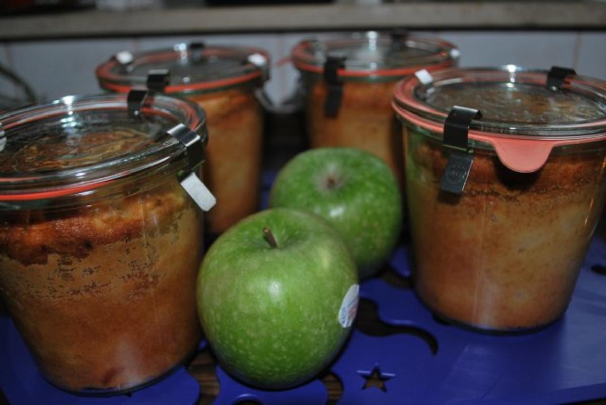 Bratapfelkuchen im Glas - Rezept