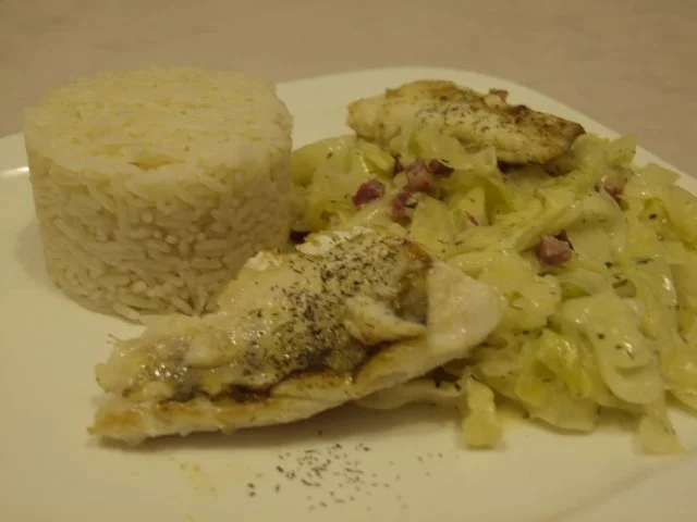 Weihnachten 2013: Zander auf Sahnespitzkohl - Rezept