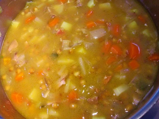 Linsentopf mit Lammfleisch und Hühnerherzchen - Rezept - Bild Nr. 6