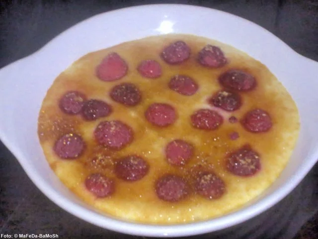 Vanillecreme-Gratin mit Himbeeren - Rezept