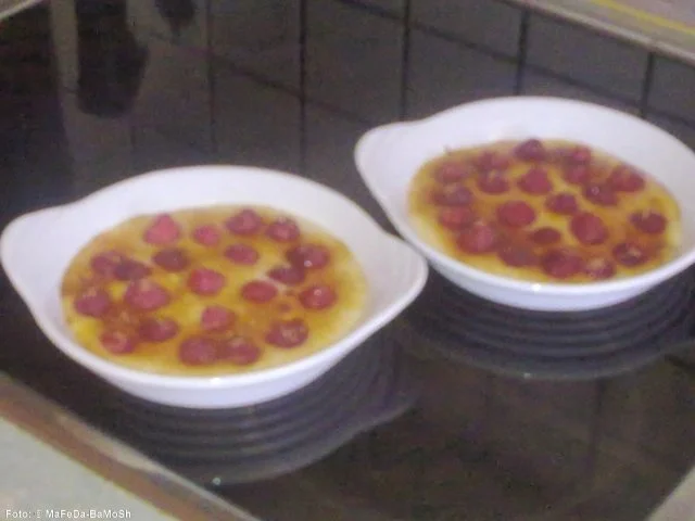 Vanillecreme-Gratin mit Himbeeren - Rezept - Bild Nr. 2