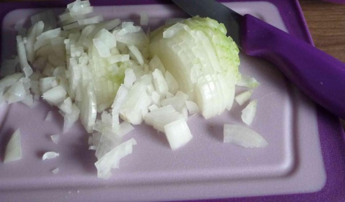Vegan : Warmen Kartoffelsalat mit Seitan - Zwiebel - Gyros und Apfel - Karotten - Salat - Rezept - Bild Nr. 9